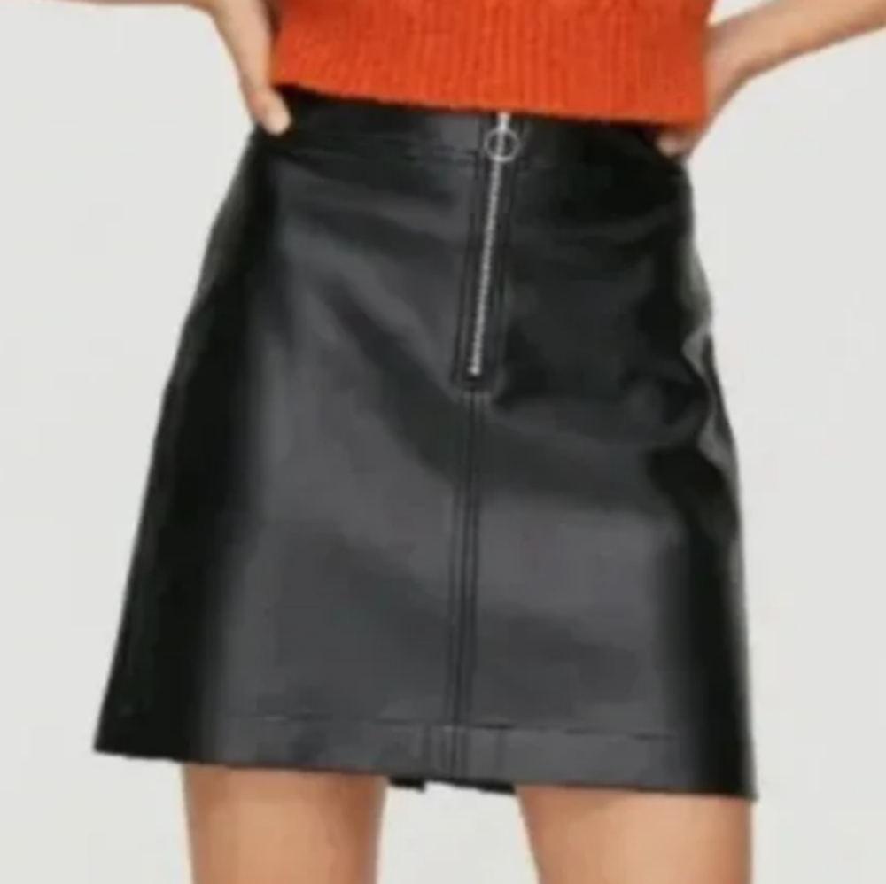 Faux Leather Mini Skirt Aritzia